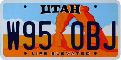 UT license plate W950BJ