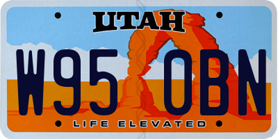 UT license plate W950BN