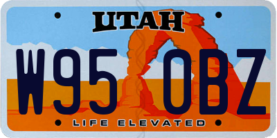UT license plate W950BZ