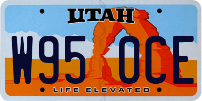UT license plate W950CE
