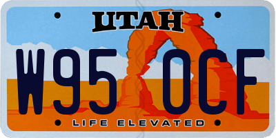 UT license plate W950CF