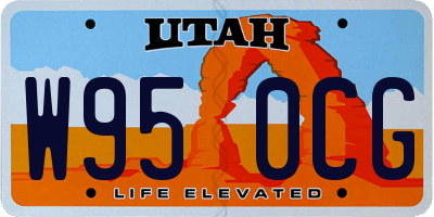 UT license plate W950CG
