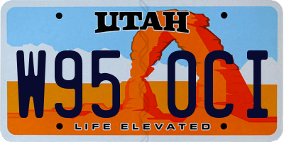 UT license plate W950CI