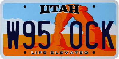 UT license plate W950CK