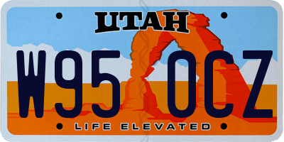 UT license plate W950CZ