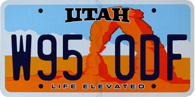 UT license plate W950DF