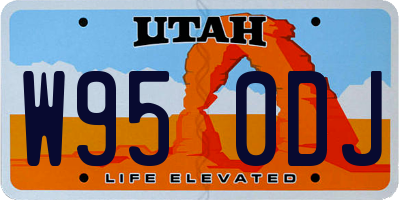 UT license plate W950DJ