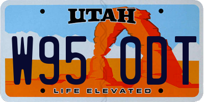 UT license plate W950DT