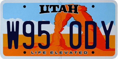 UT license plate W950DY