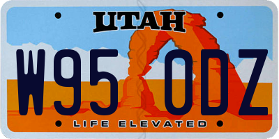 UT license plate W950DZ