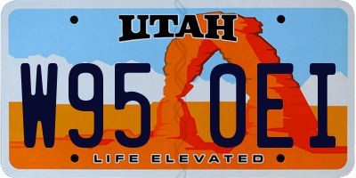 UT license plate W950EI