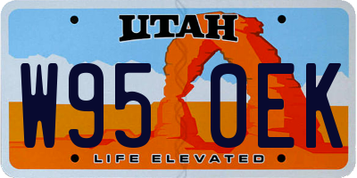 UT license plate W950EK