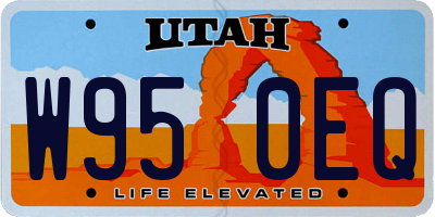 UT license plate W950EQ