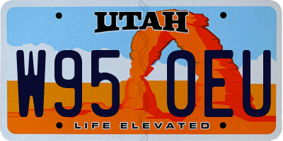 UT license plate W950EU