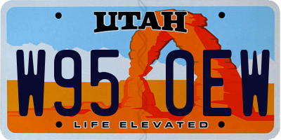 UT license plate W950EW