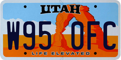 UT license plate W950FC
