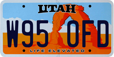 UT license plate W950FD