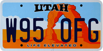 UT license plate W950FG