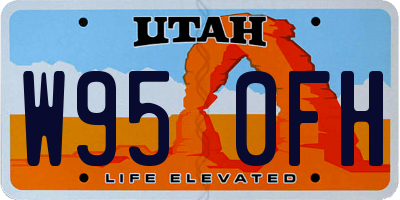 UT license plate W950FH