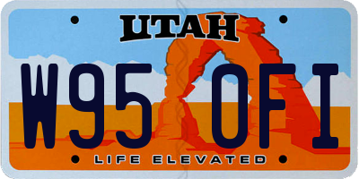 UT license plate W950FI