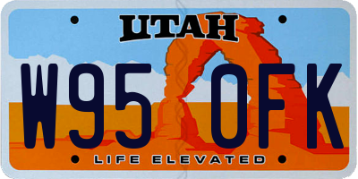 UT license plate W950FK