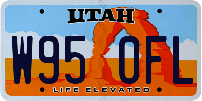 UT license plate W950FL