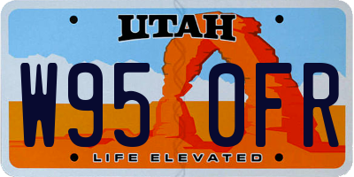 UT license plate W950FR