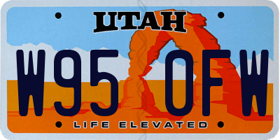UT license plate W950FW