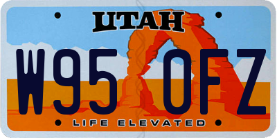 UT license plate W950FZ