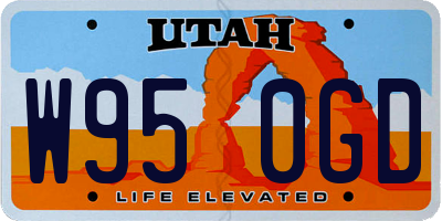 UT license plate W950GD