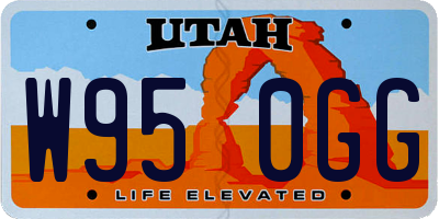 UT license plate W950GG