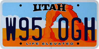 UT license plate W950GH