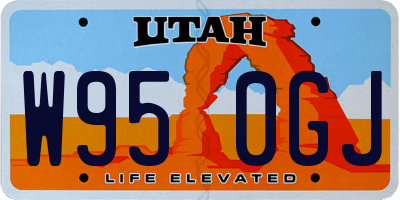 UT license plate W950GJ