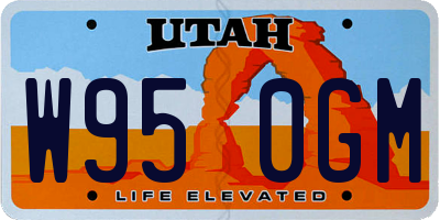 UT license plate W950GM