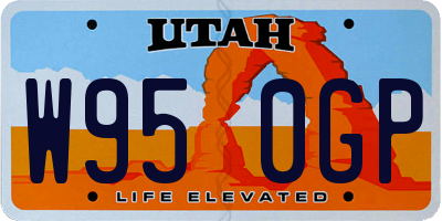 UT license plate W950GP