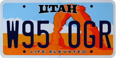 UT license plate W950GR
