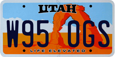 UT license plate W950GS