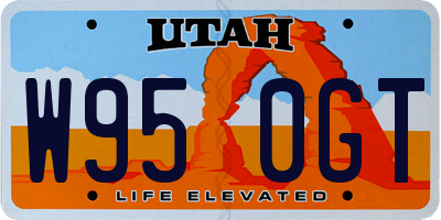 UT license plate W950GT