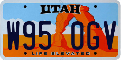 UT license plate W950GV