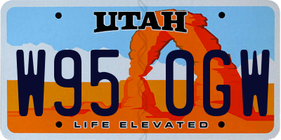 UT license plate W950GW