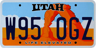 UT license plate W950GZ