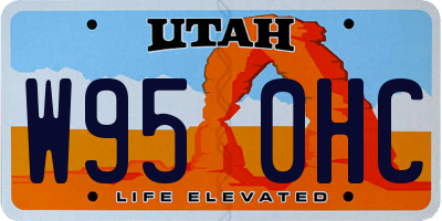 UT license plate W950HC