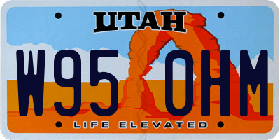 UT license plate W950HM