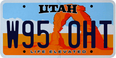 UT license plate W950HT