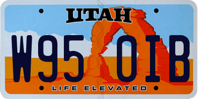UT license plate W950IB