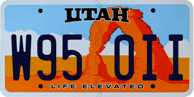 UT license plate W950II