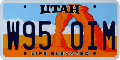 UT license plate W950IM