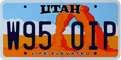 UT license plate W950IP