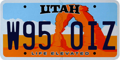 UT license plate W950IZ