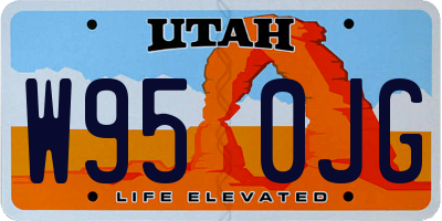 UT license plate W950JG